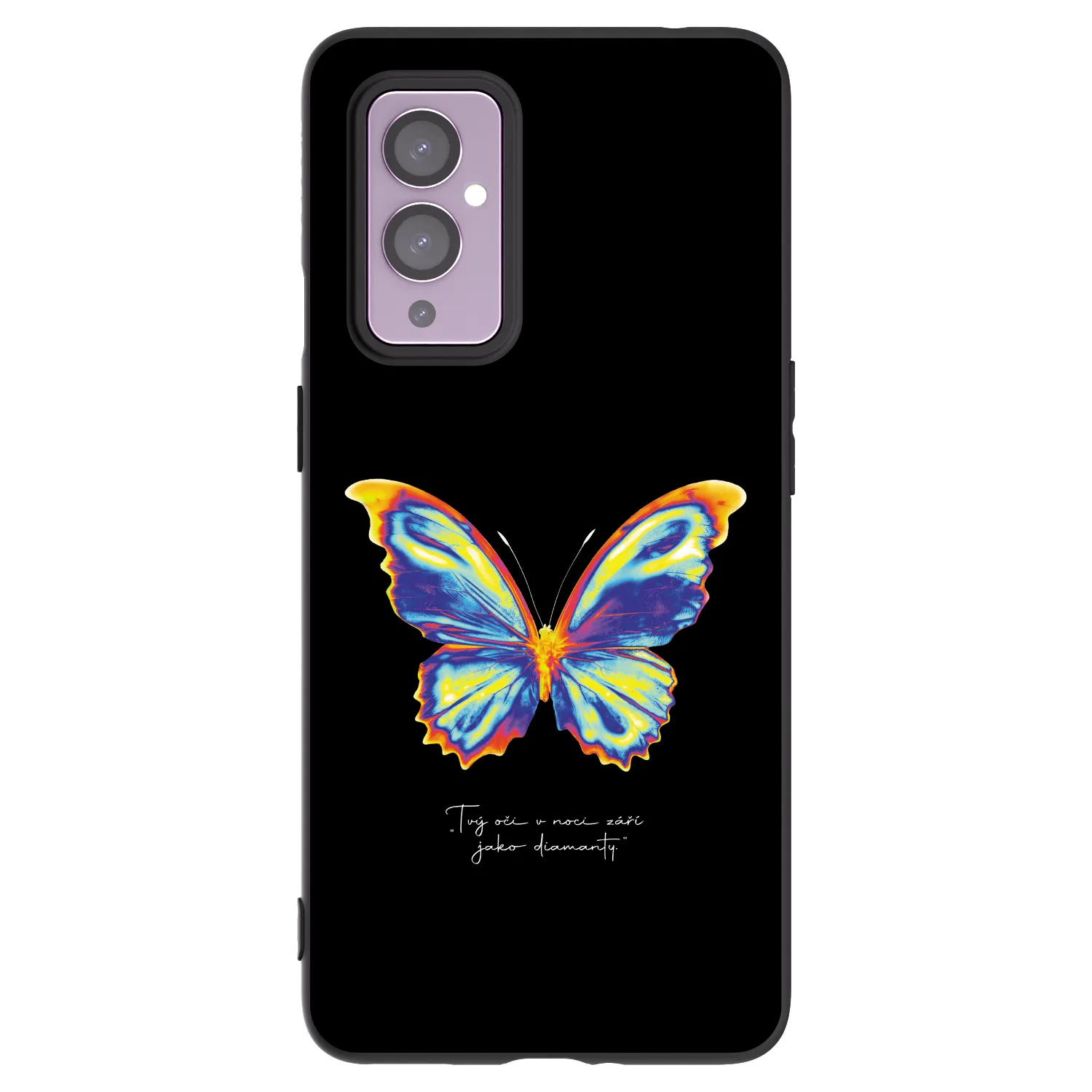 Picasee silikonski črni ovitek za OnePlus 9 - Diamanty Black