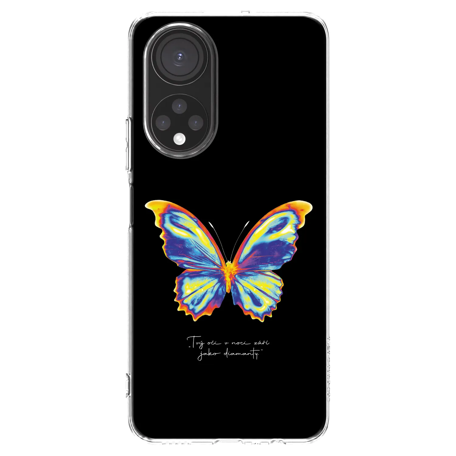 Picasee silikonski prozorni ovitek za Honor X7 - Diamanty Black