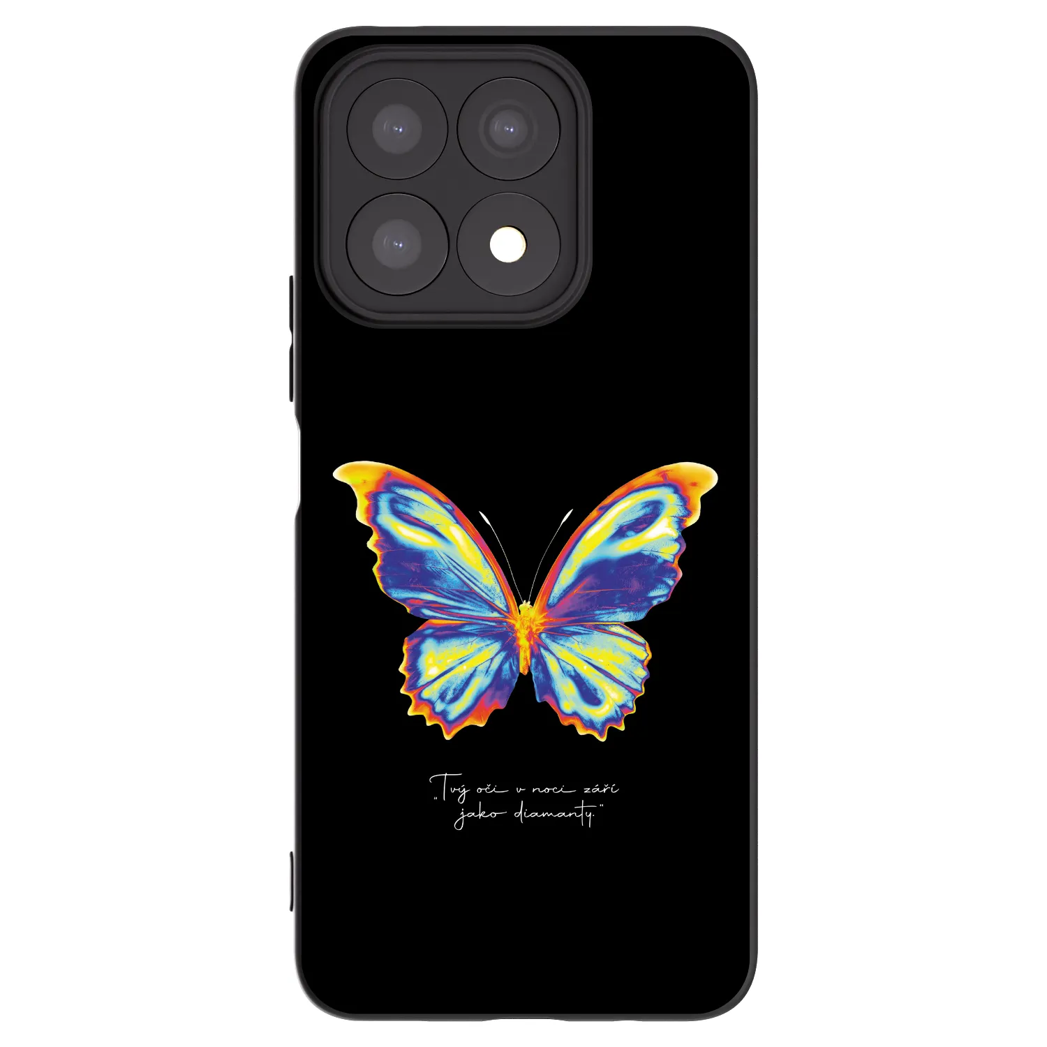 Picasee silikonski črni ovitek za Honor X8a - Diamanty Black