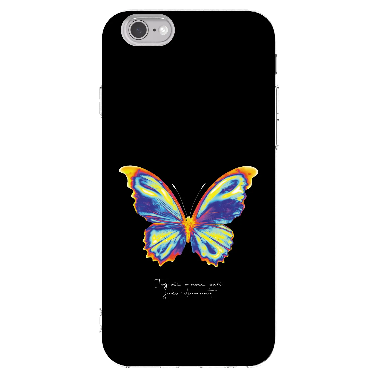 Picasee silikonski prozorni ovitek za Apple iPhone 6/6S - Diamanty Black