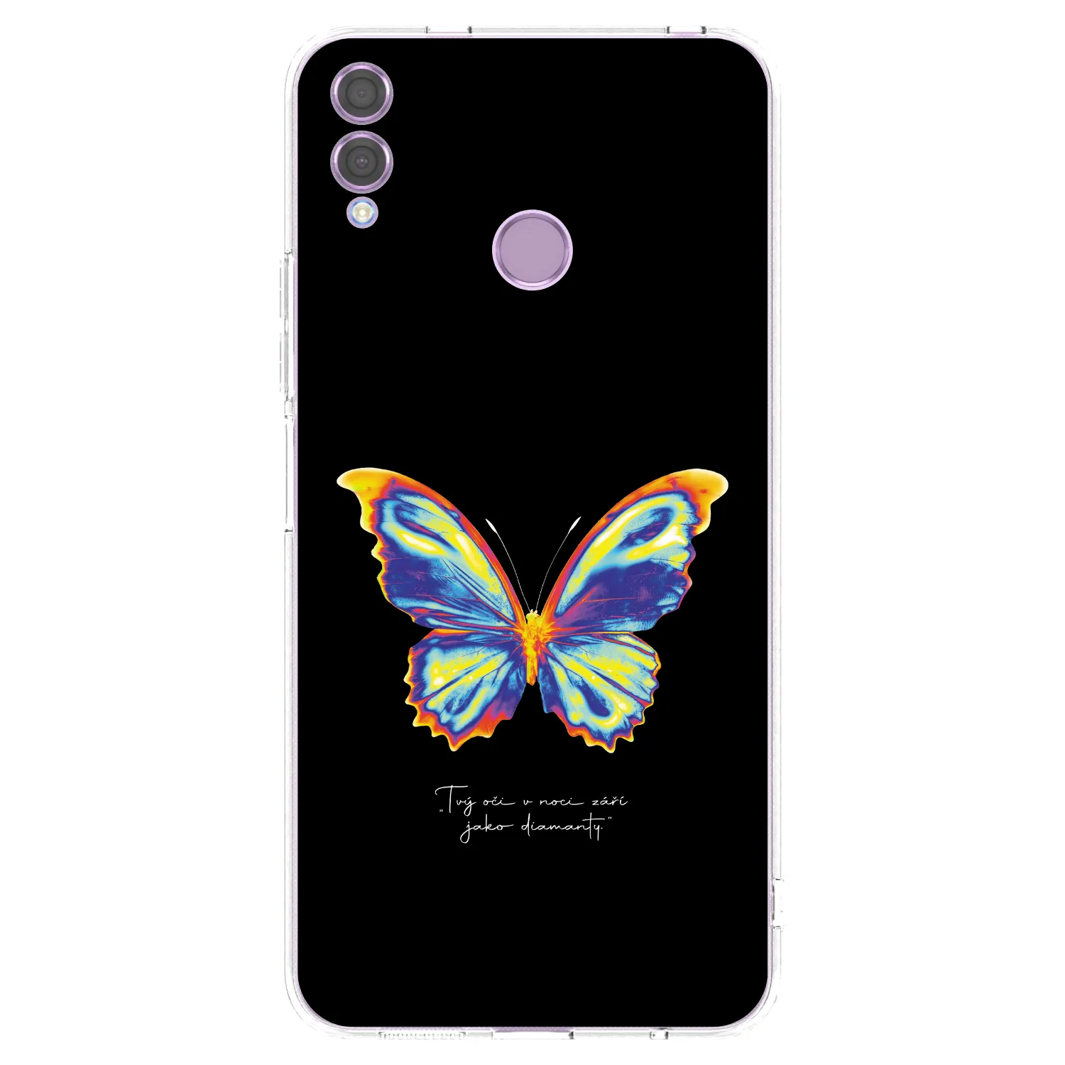 Picasee silikonski prozorni ovitek za Honor 8X - Diamanty Black