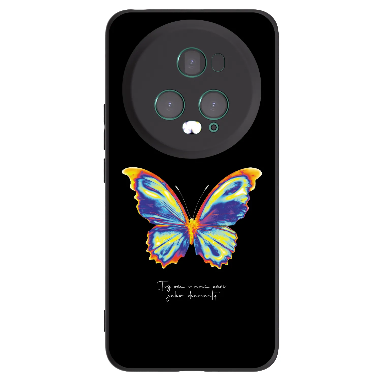 Picasee silikonski črni ovitek za Honor Magic5 Pro - Diamanty Black