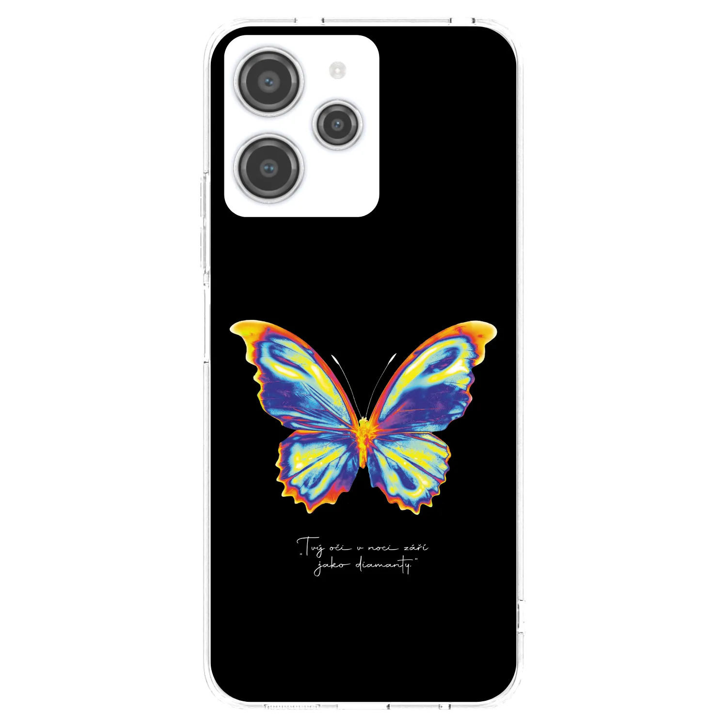 Picasee silikonski prozorni ovitek za Xiaomi Redmi 12 4G - Diamanty Black