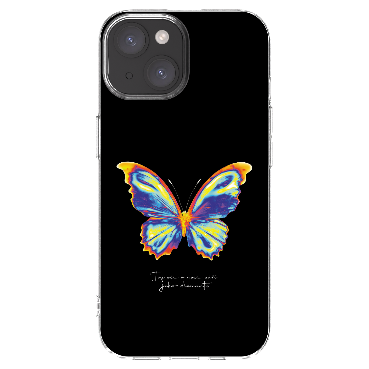 Picasee silikonski prozorni ovitek za Apple iPhone 15 - Diamanty Black