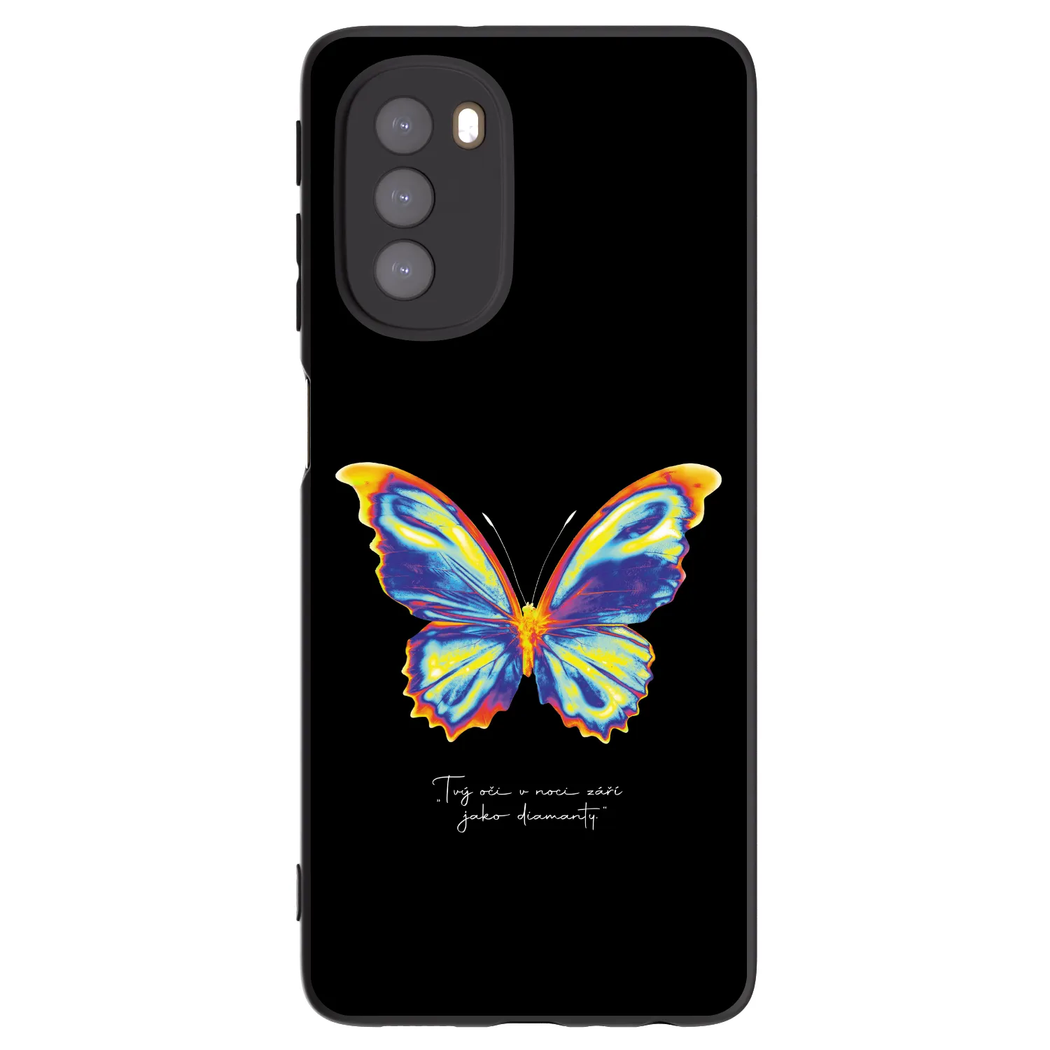 Picasee silikonski črni ovitek za Motorola Moto G51 - Diamanty Black