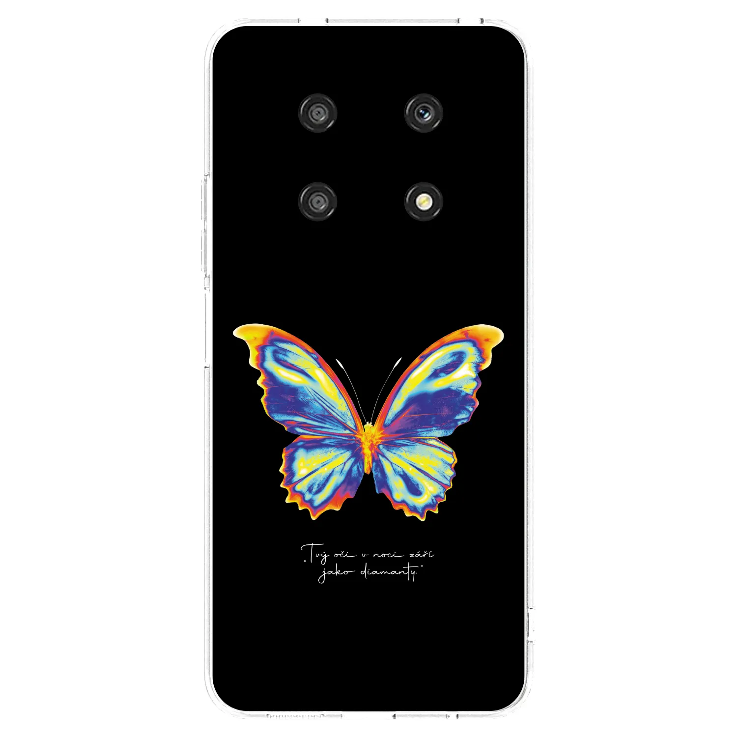 Picasee silikonski prozorni ovitek za Honor Magic4 Lite 5G - Diamanty Black