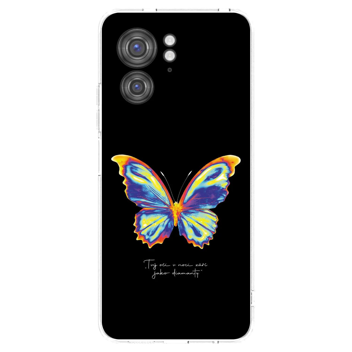 Picasee silikonski prozorni ovitek za Motorola Edge 40 - Diamanty Black