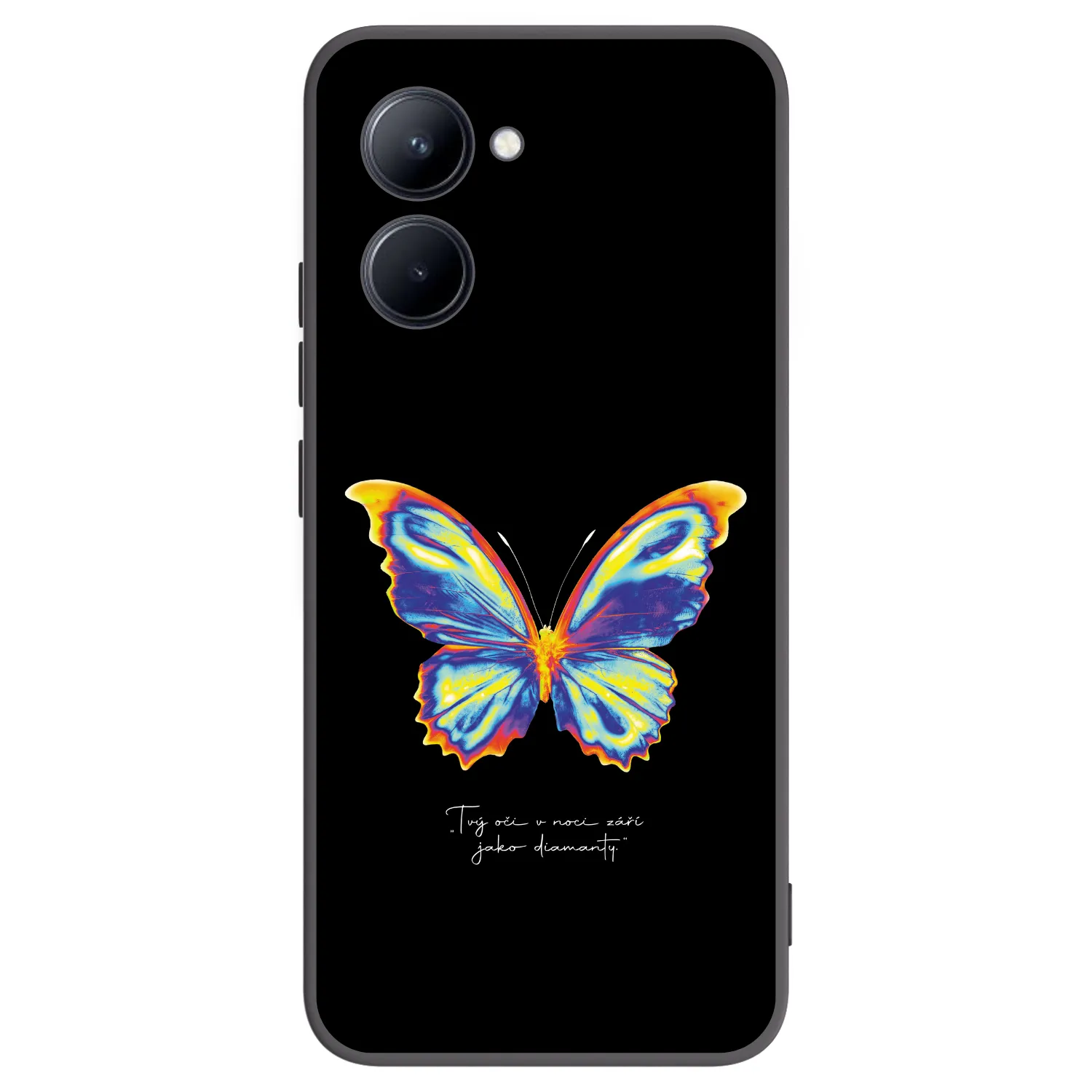 Picasee silikonski črni ovitek za Realme C33 (2023) - Diamanty Black