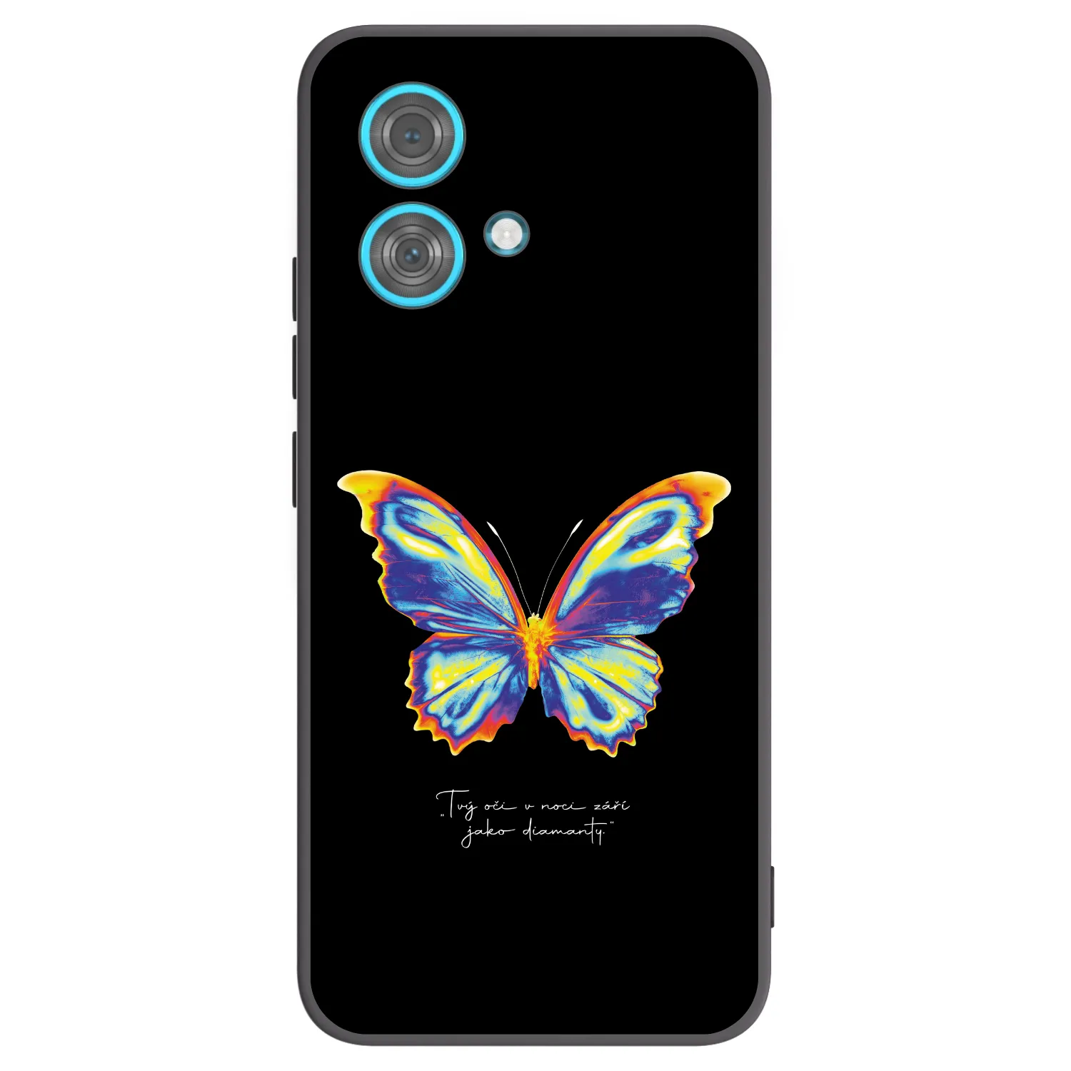 Picasee silikonski črni ovitek za Motorola Edge 40 Neo - Diamanty Black
