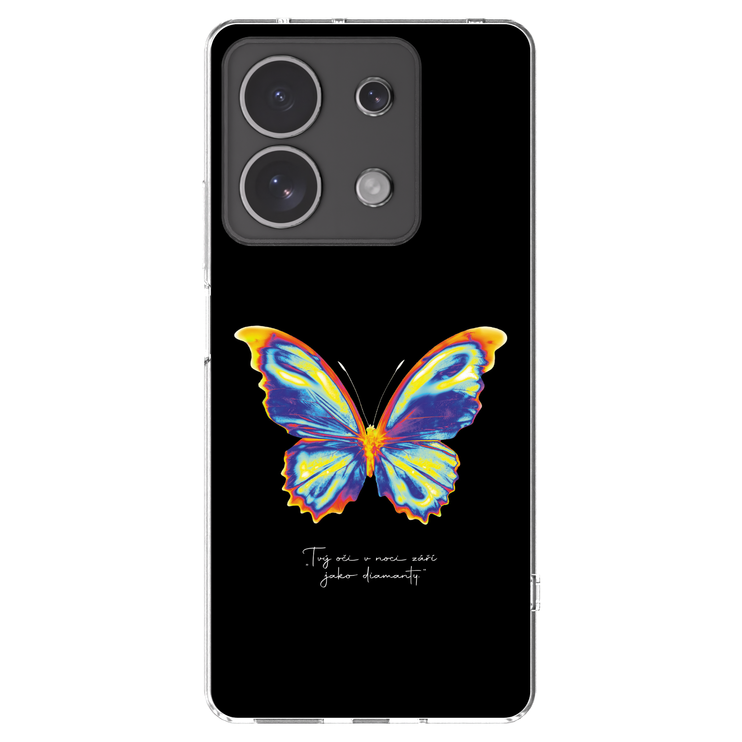 Picasee silikonski prozorni ovitek za Xiaomi Redmi Note 13 4G - Diamanty Black