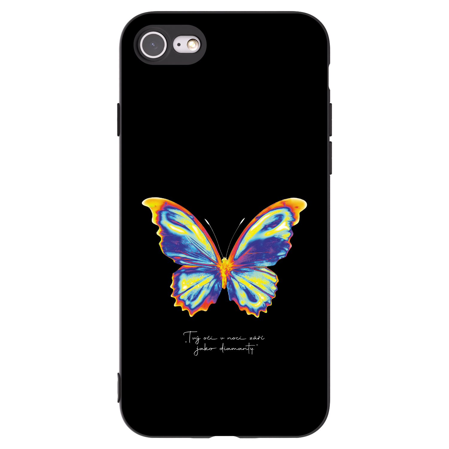 Picasee silikonski črni ovitek za Apple iPhone 8 - Diamanty Black