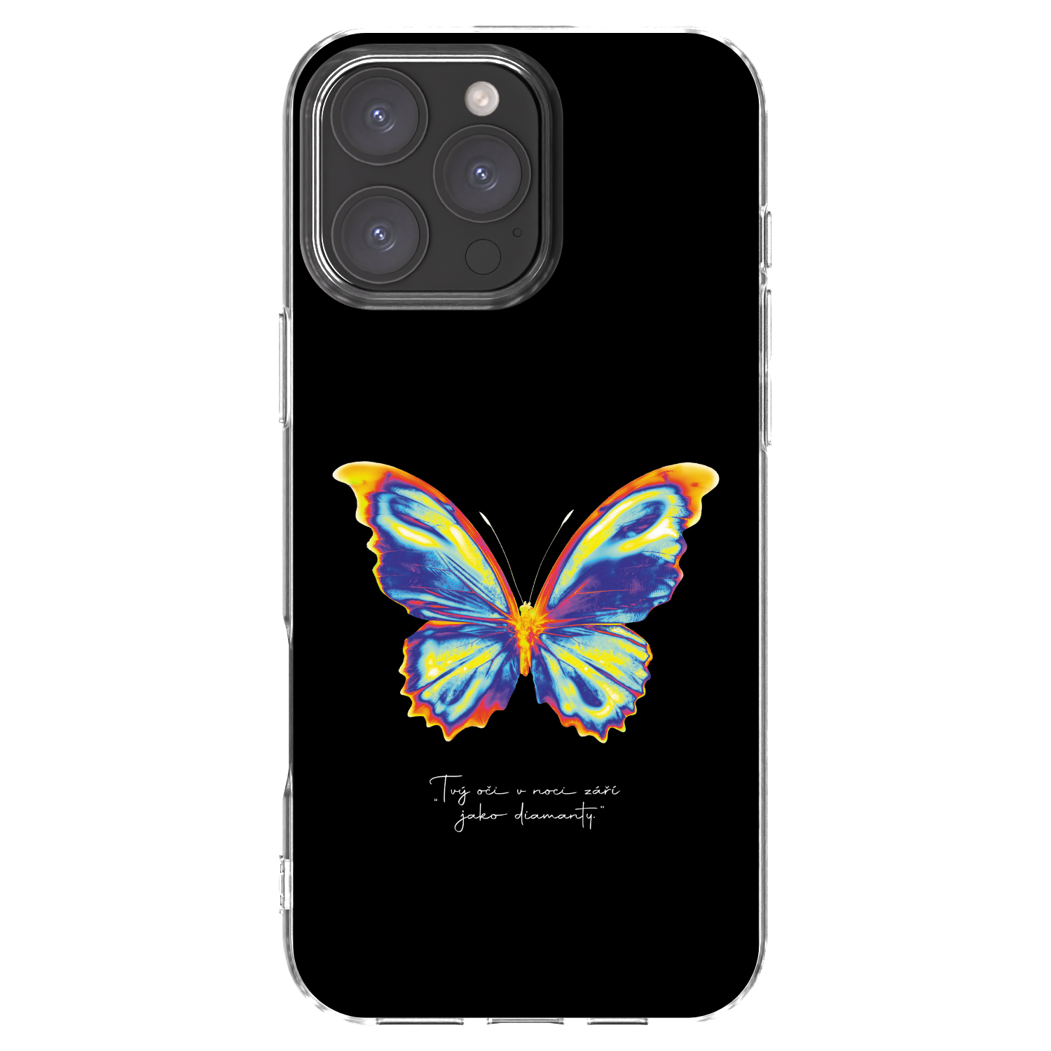 Picasee silikonski prozorni ovitek za Apple iPhone 16 Pro Max - Diamanty Black