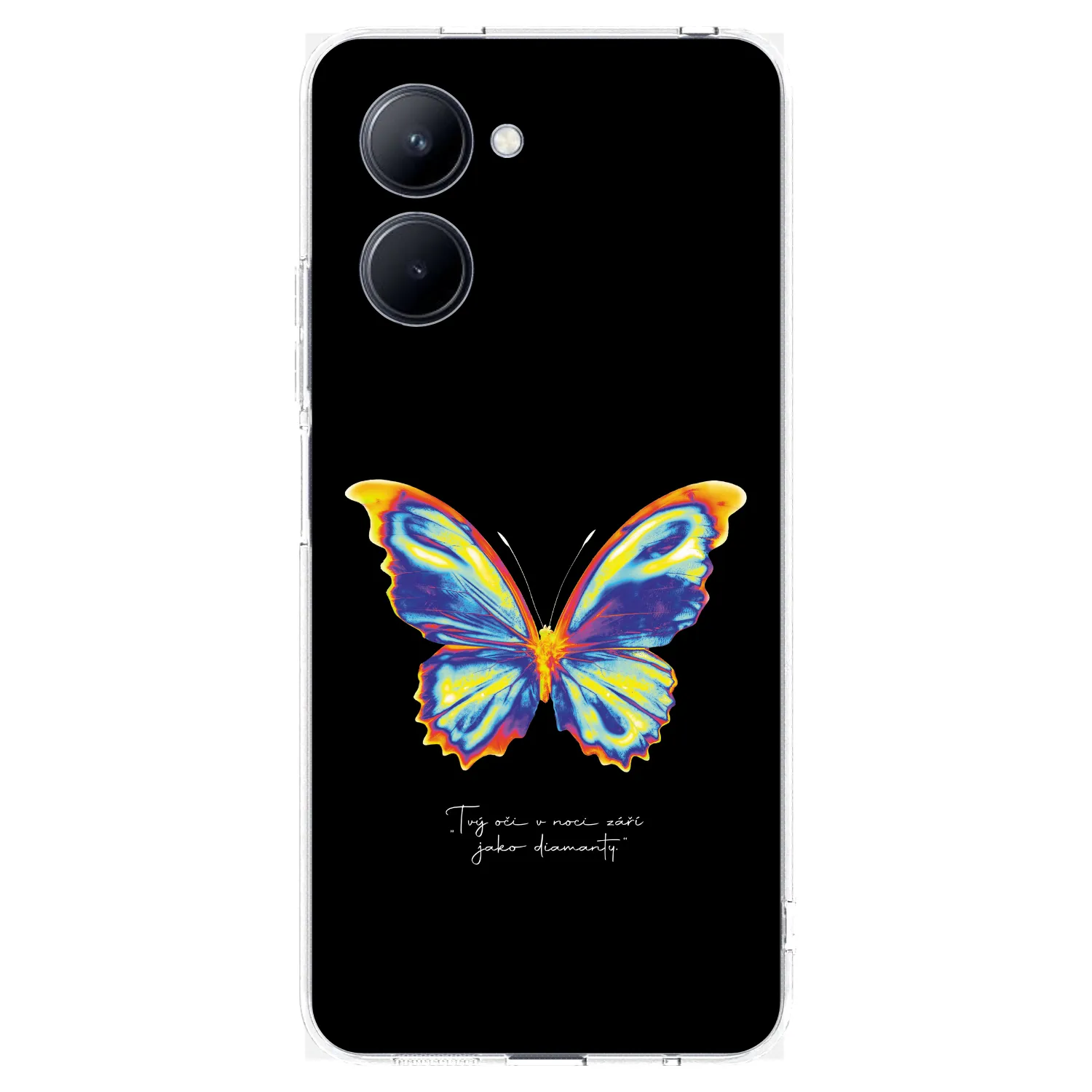 Picasee silikonski prozorni ovitek za Realme C33 (2023) - Diamanty Black