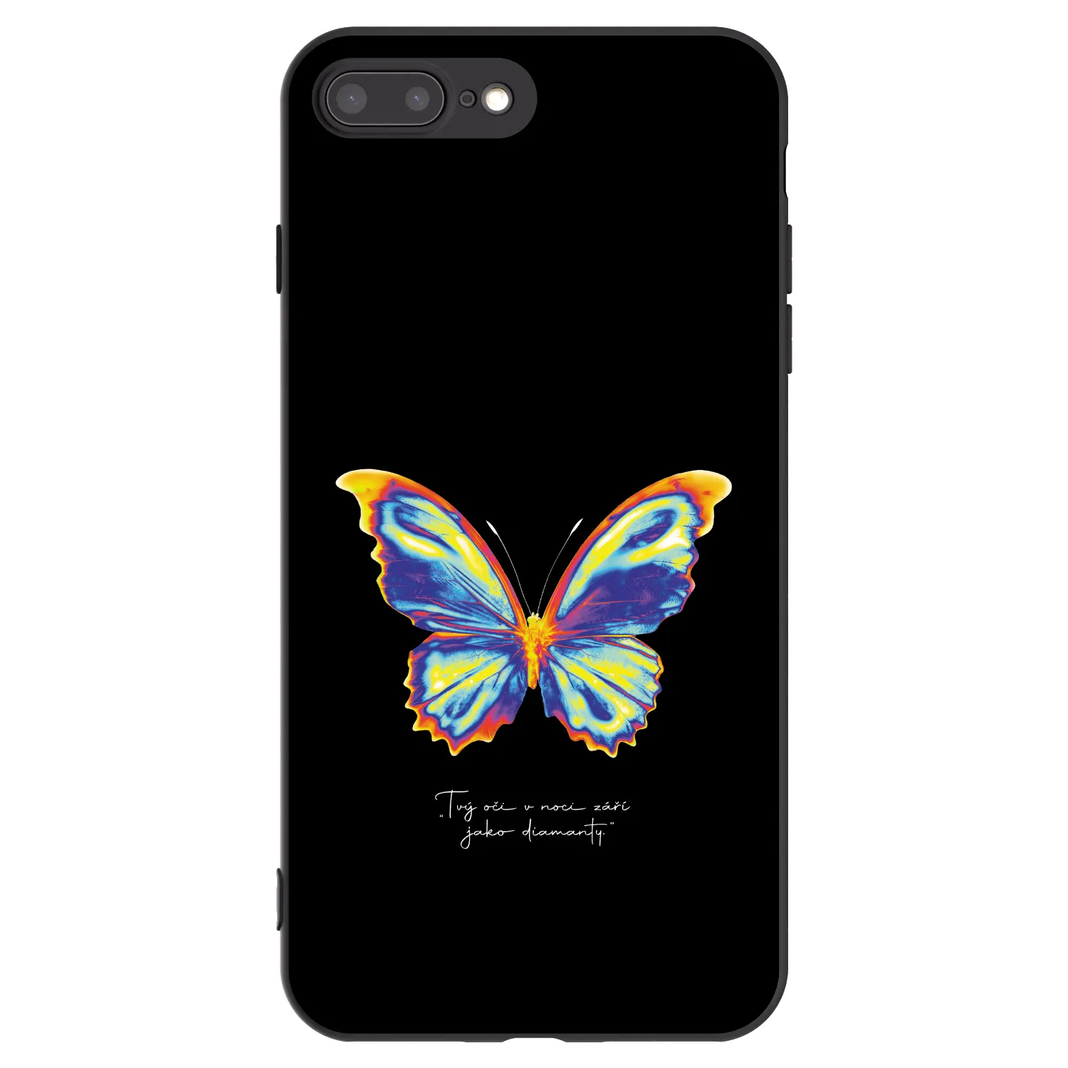 Picasee silikonski črni ovitek za Apple iPhone 8 Plus - Diamanty Black