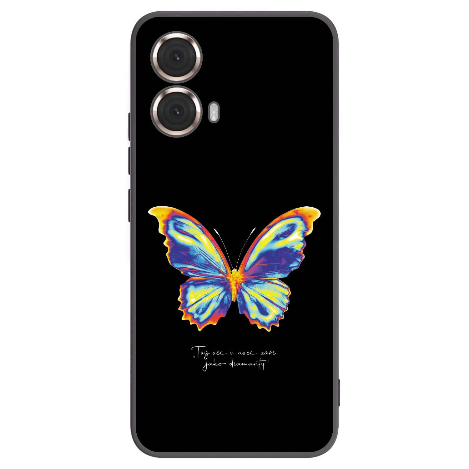 Picasee silikonski črni ovitek za Motorola Moto G85 - Diamanty Black
