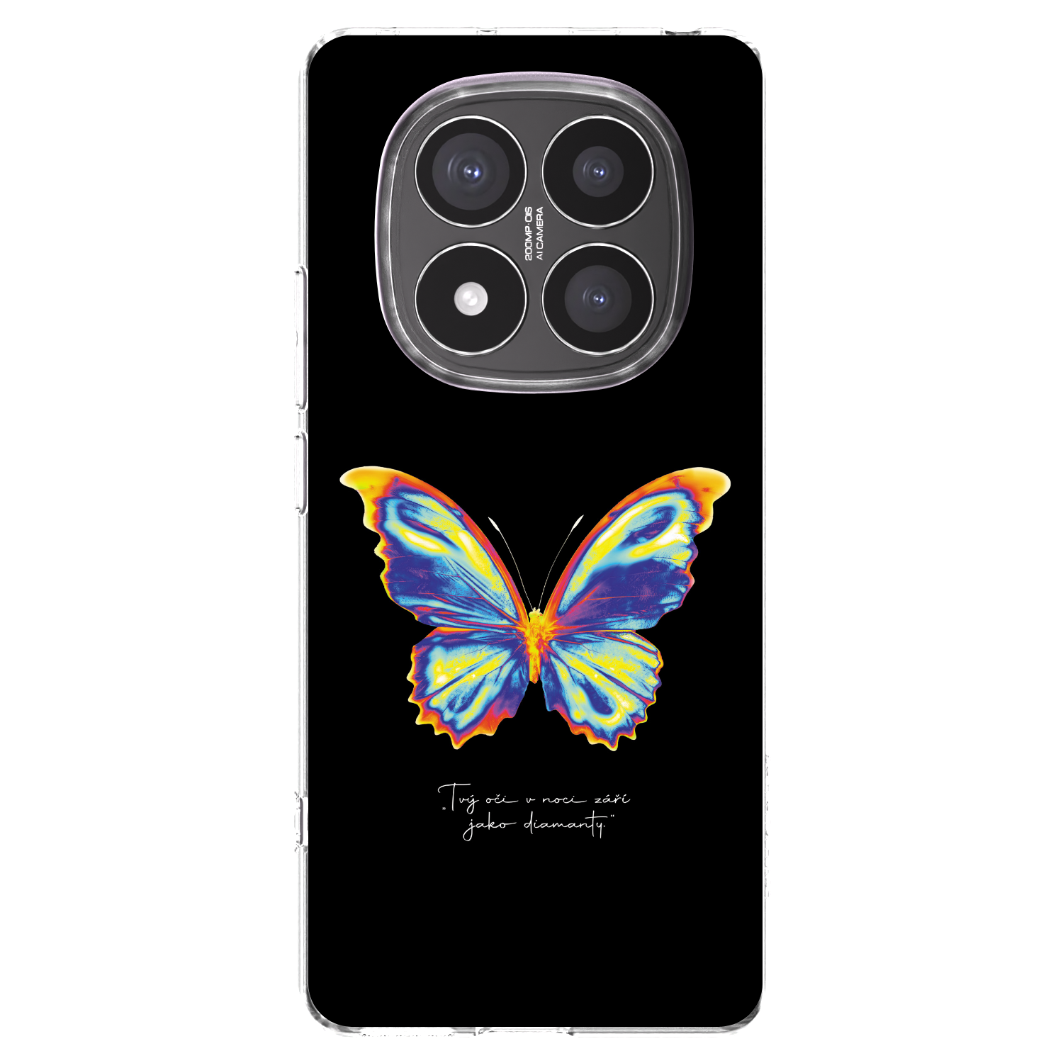 Picasee silikonski prozorni ovitek za Xiaomi Redmi Note 14 Pro+ 5G - Diamanty Black