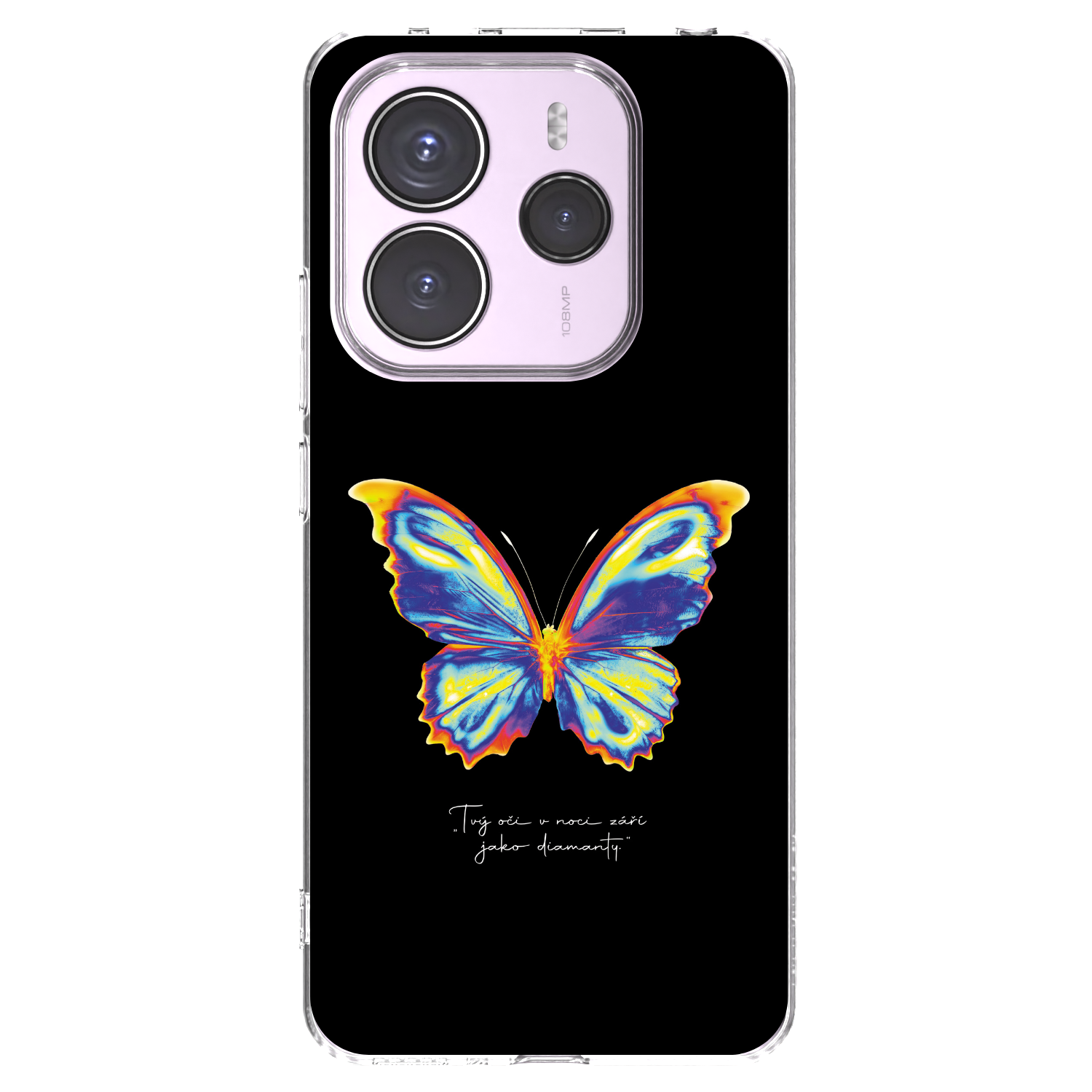 Picasee silikonski prozorni ovitek za Xiaomi Redmi Note 14 5G - Diamanty Black