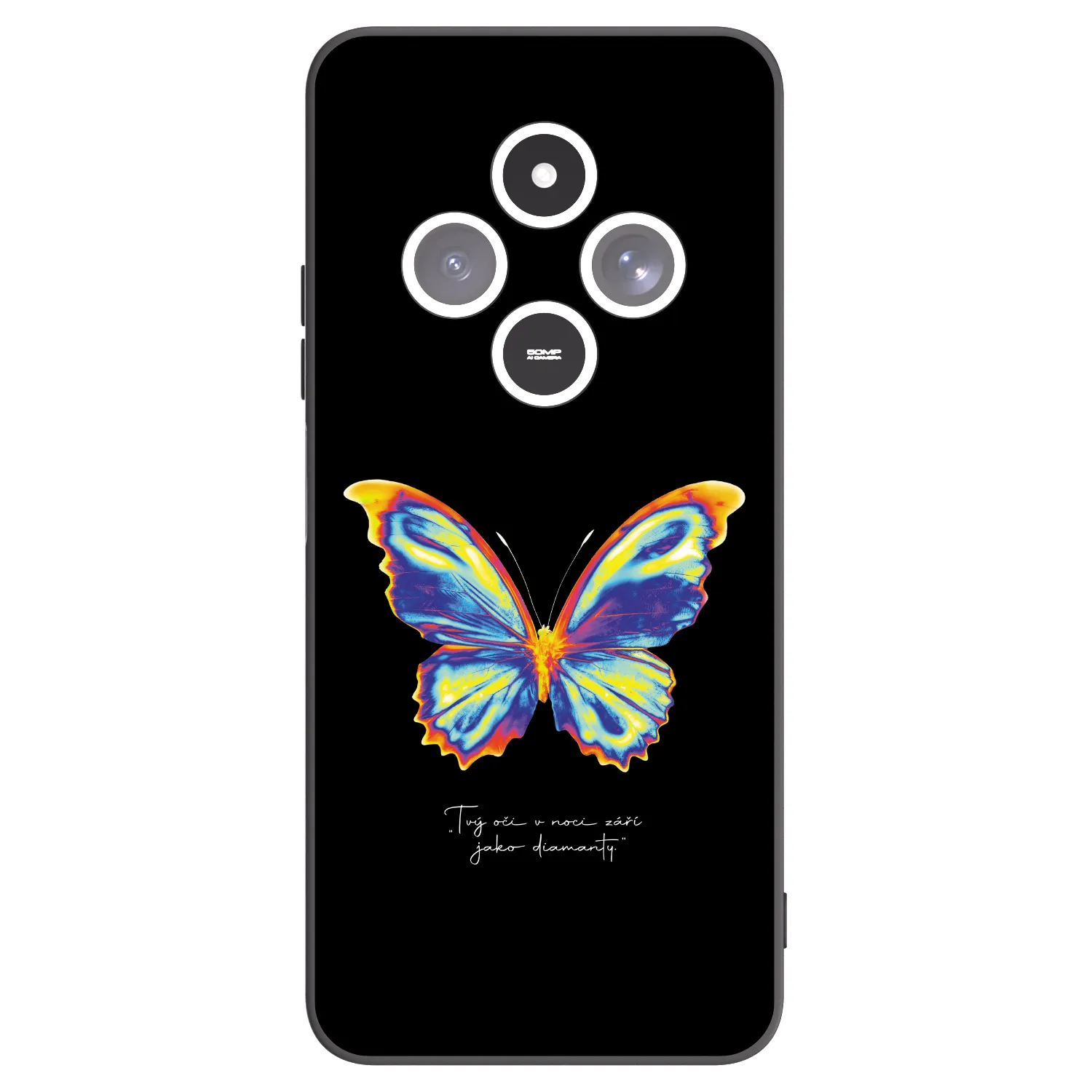 Picasee silikonski črni ovitek za Xiaomi Redmi 14C - Diamanty Black