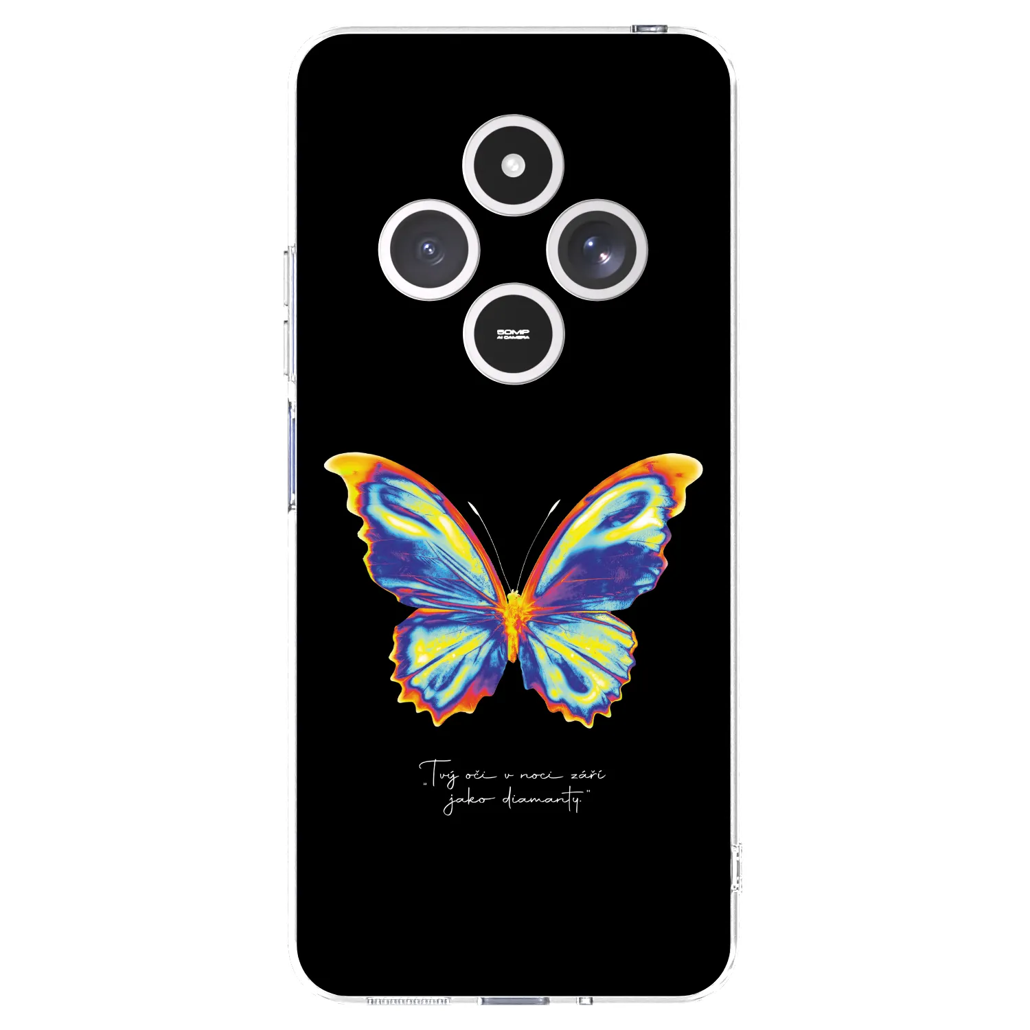 Picasee silikonski prozorni ovitek za Xiaomi Redmi 14C - Diamanty Black