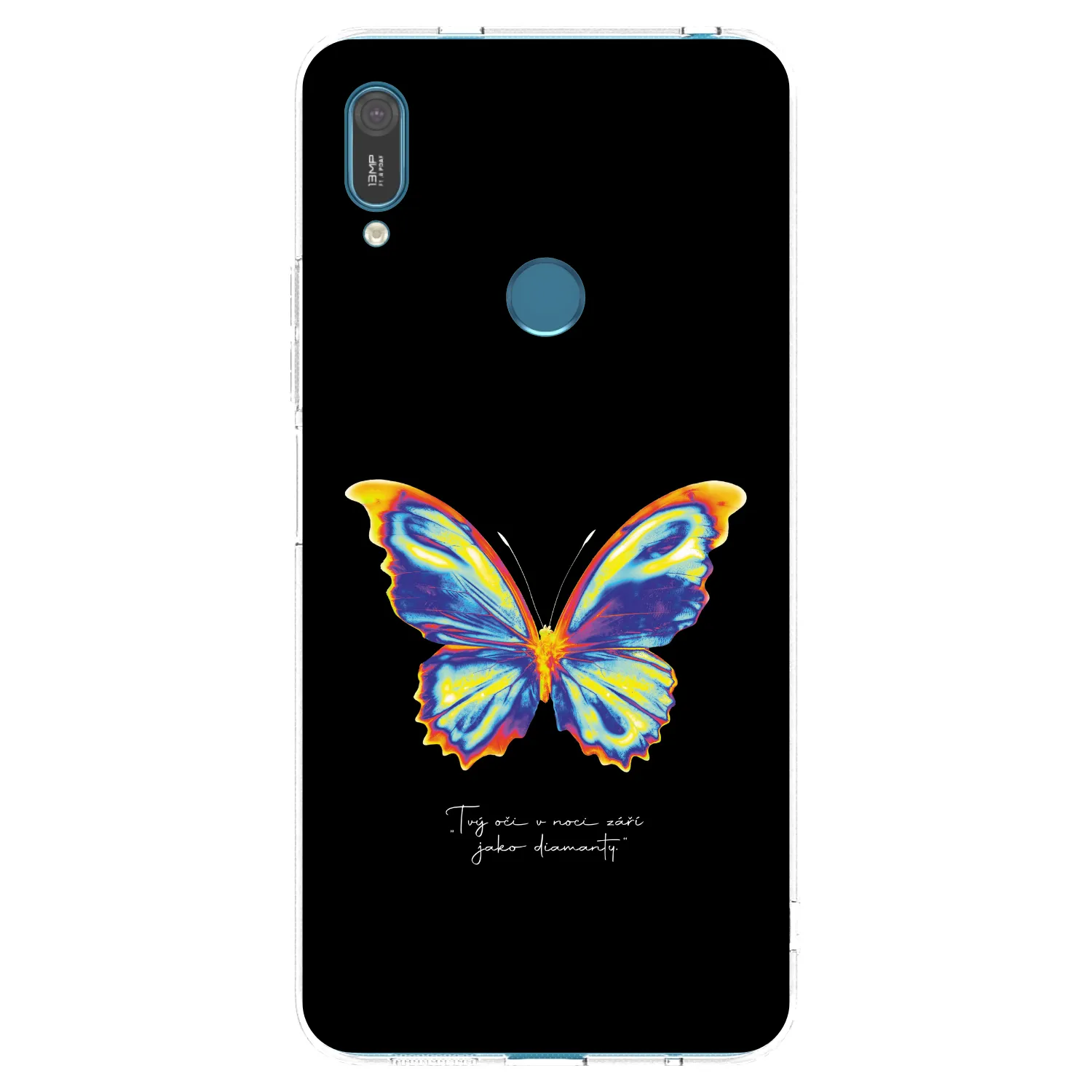 Picasee silikonski prozorni ovitek za Huawei Y7 2019 - Diamanty Black