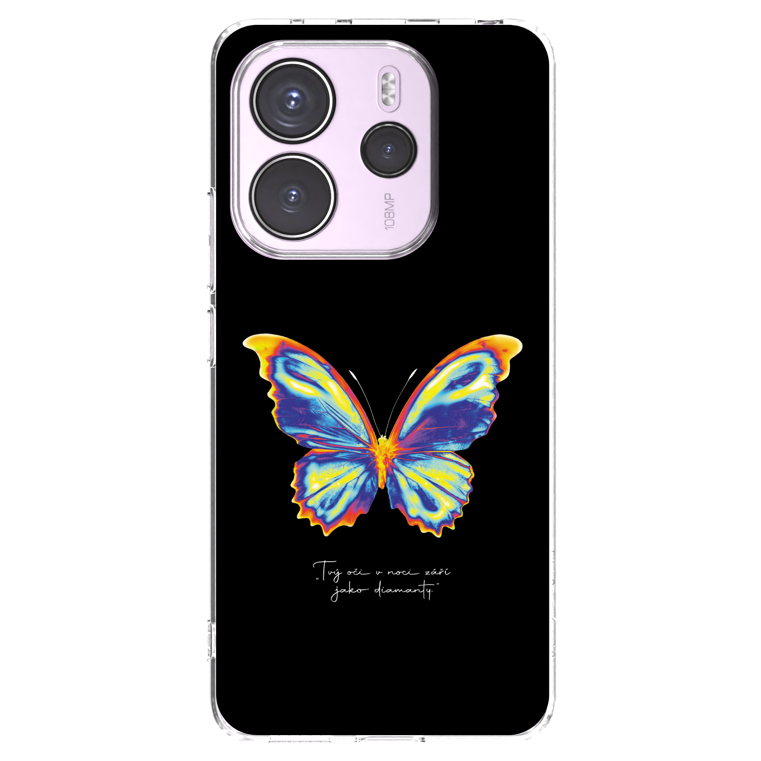 Picasee silikonski prozorni ovitek za Xiaomi Redmi Note 14 4G - Diamanty Black