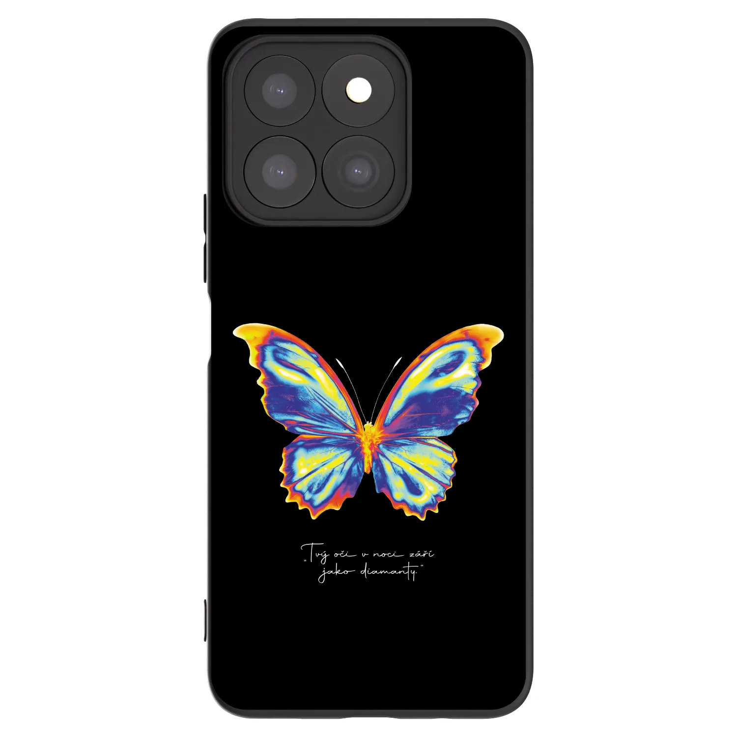 Picasee silikonski črni ovitek za Honor X8c - Diamanty Black