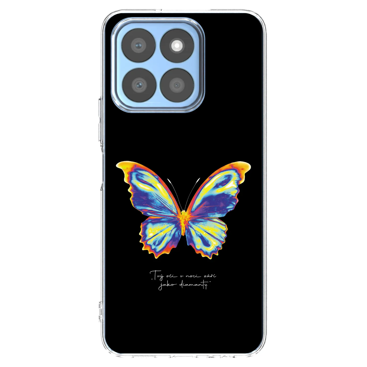 Picasee silikonski prozorni ovitek za Honor X8c - Diamanty Black