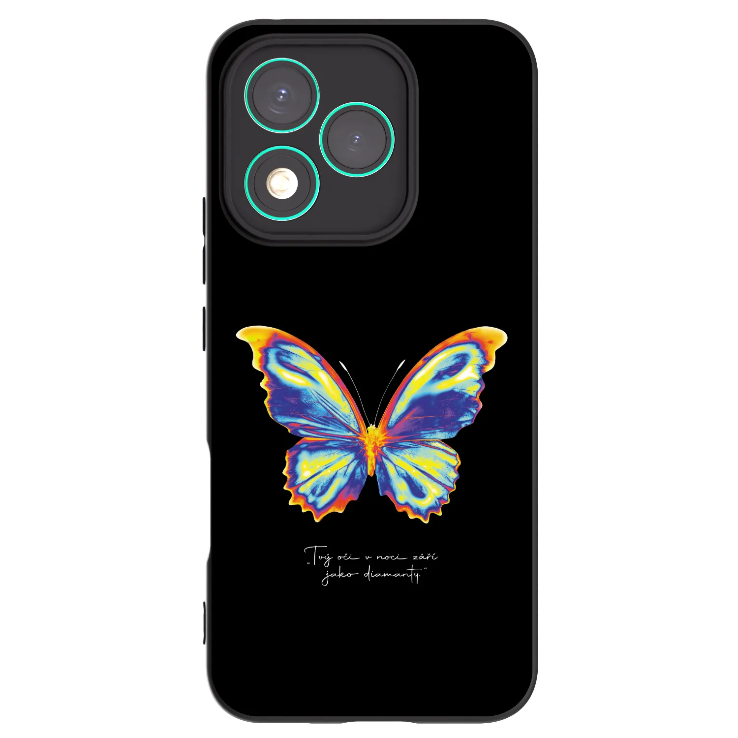 Picasee silikonski črni ovitek za Honor 400 Lite 5G - Diamanty Black