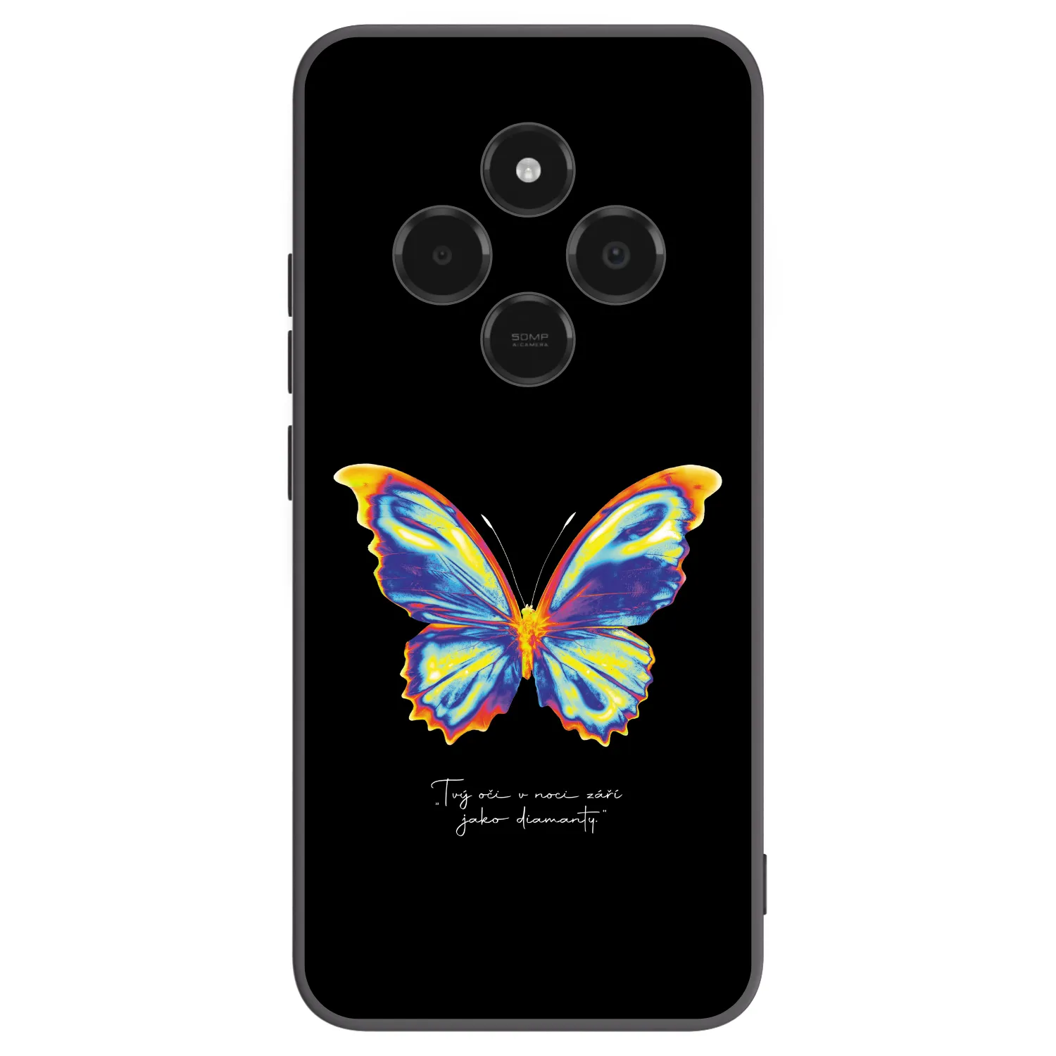Picasee silikonski črni ovitek za Xiaomi Poco C75 - Diamanty Black