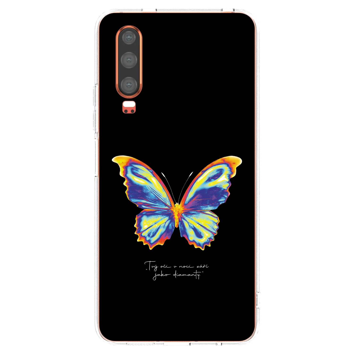 Picasee silikonski prozorni ovitek za Huawei P30 - Diamanty Black