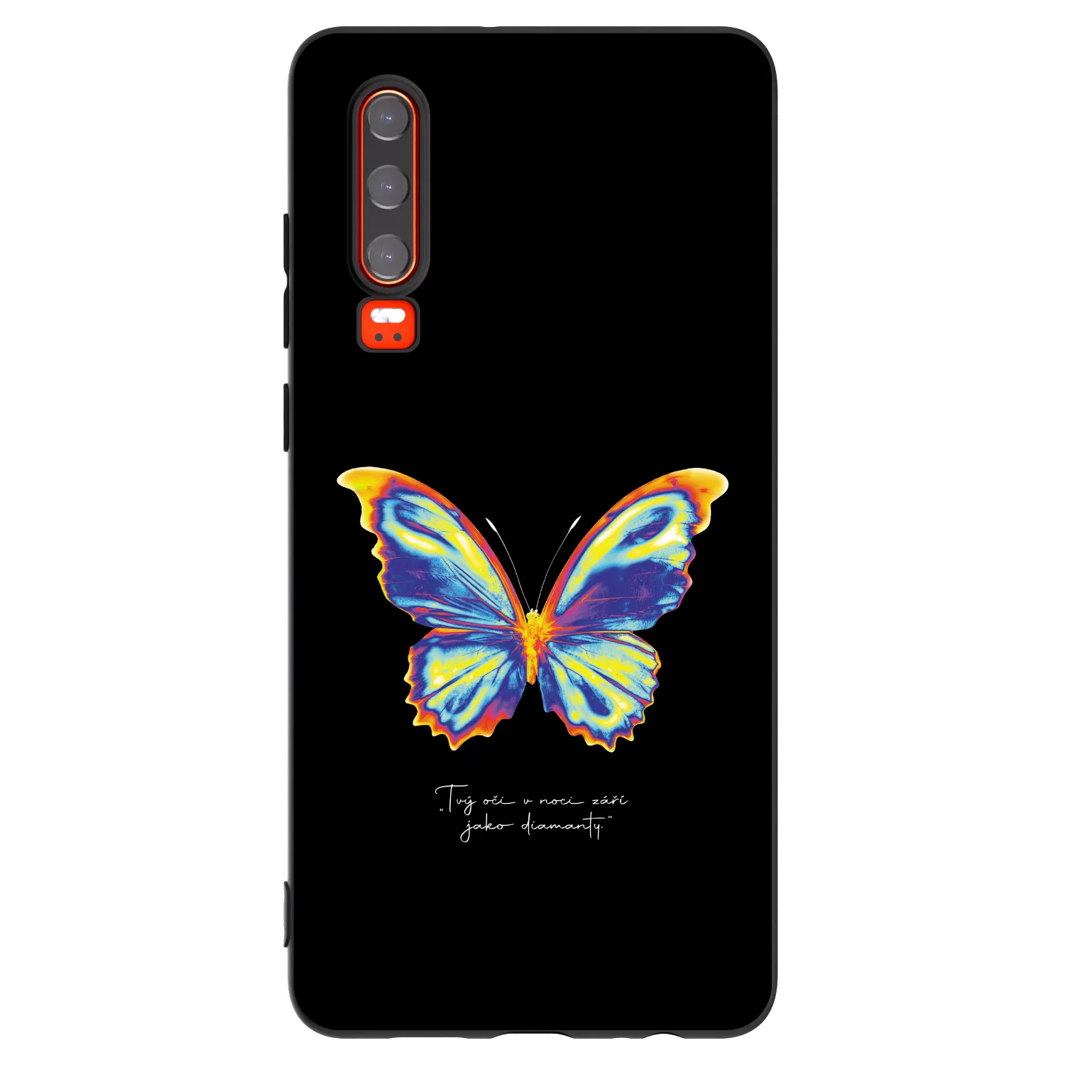 Picasee silikonski črni ovitek za Huawei P30 - Diamanty Black