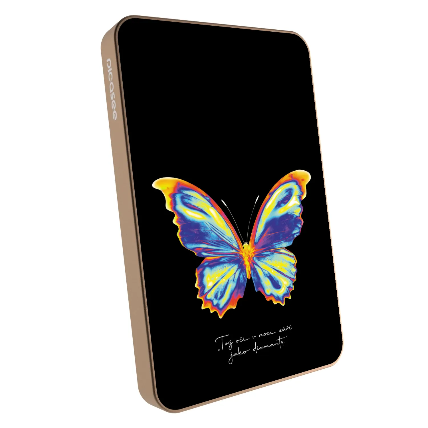 Picasee Prenosna baterija z MagSafe 5 000 mAh Zlati - Diamanty Black