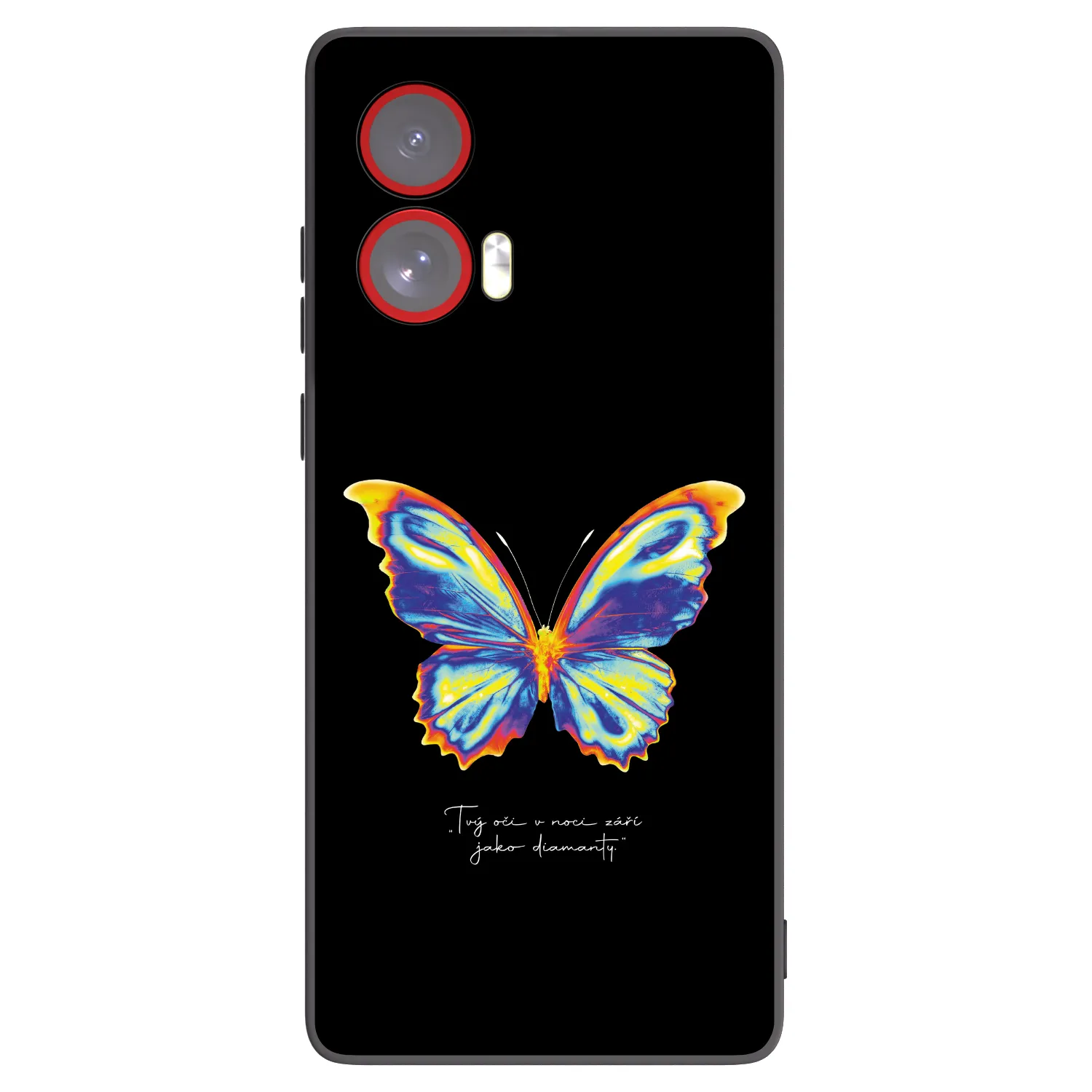 Picasee silikonski črni ovitek za Motorola Edge 50 Fusion - Diamanty Black