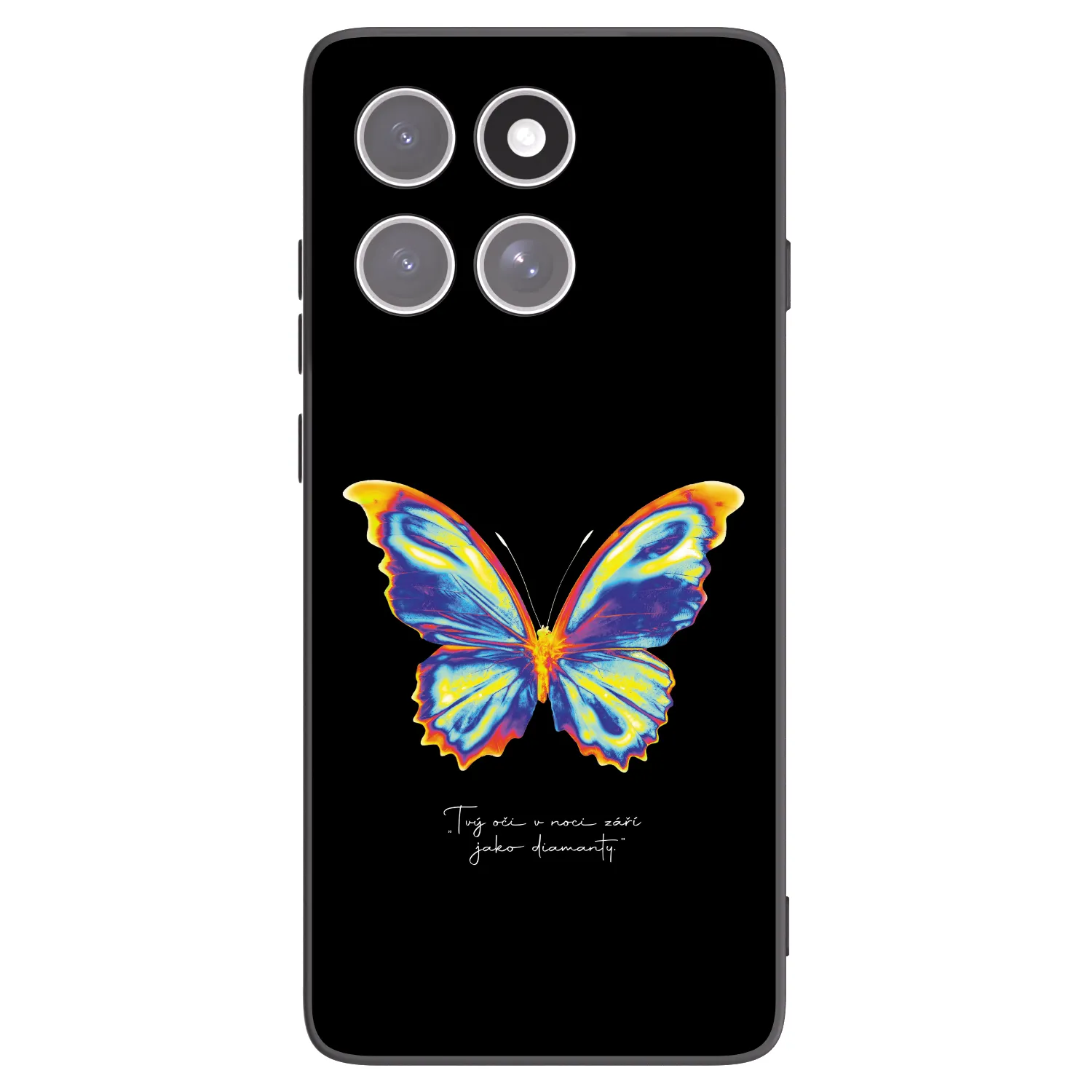 Picasee silikonski črni ovitek za Motorola Edge 60 Fusion - Diamanty Black