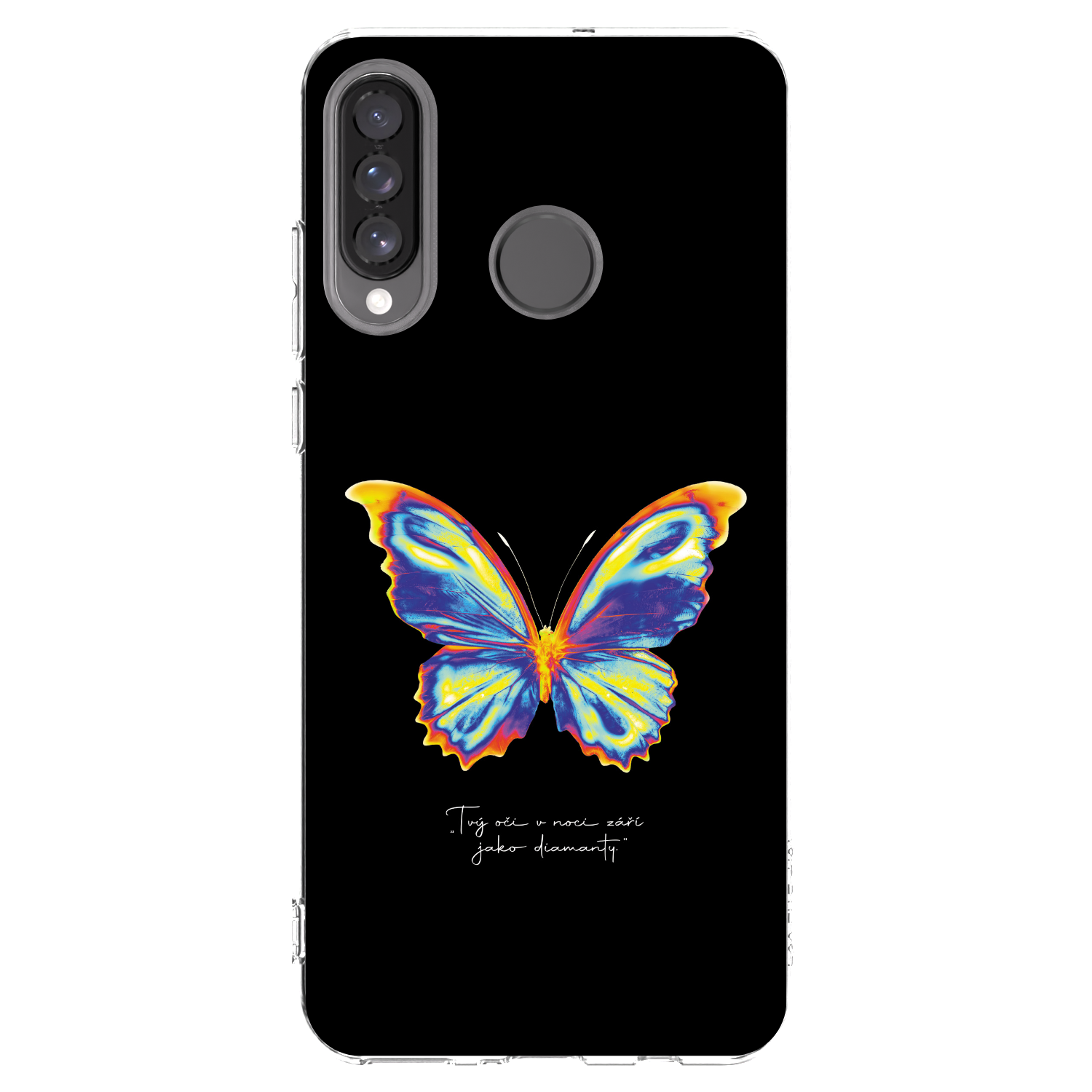 Picasee silikonski prozorni ovitek za Huawei P30 Lite - Diamanty Black