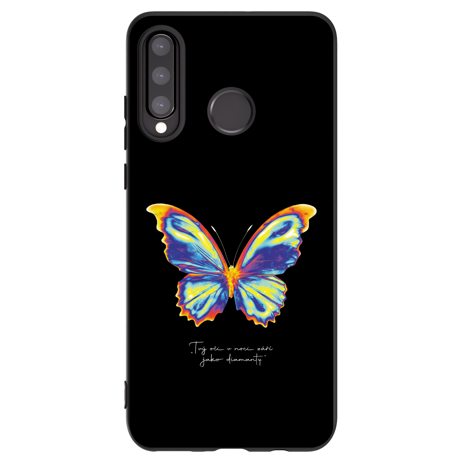 Picasee silikonski črni ovitek za Huawei P30 Lite - Diamanty Black
