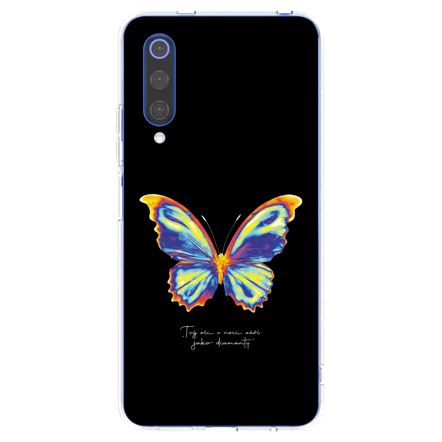 Picasee silikonski prozorni ovitek za Xiaomi Mi 9 SE - Diamanty Black