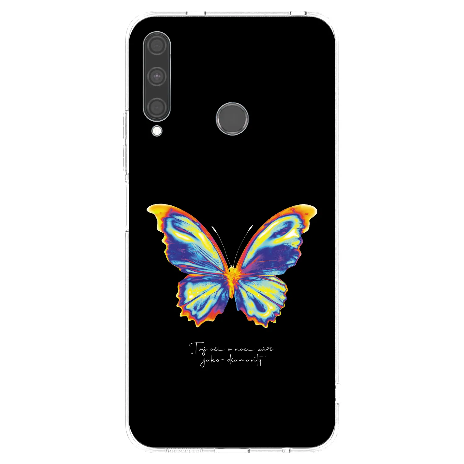 Picasee silikonski prozorni ovitek za Huawei P40 Lite E - Diamanty Black