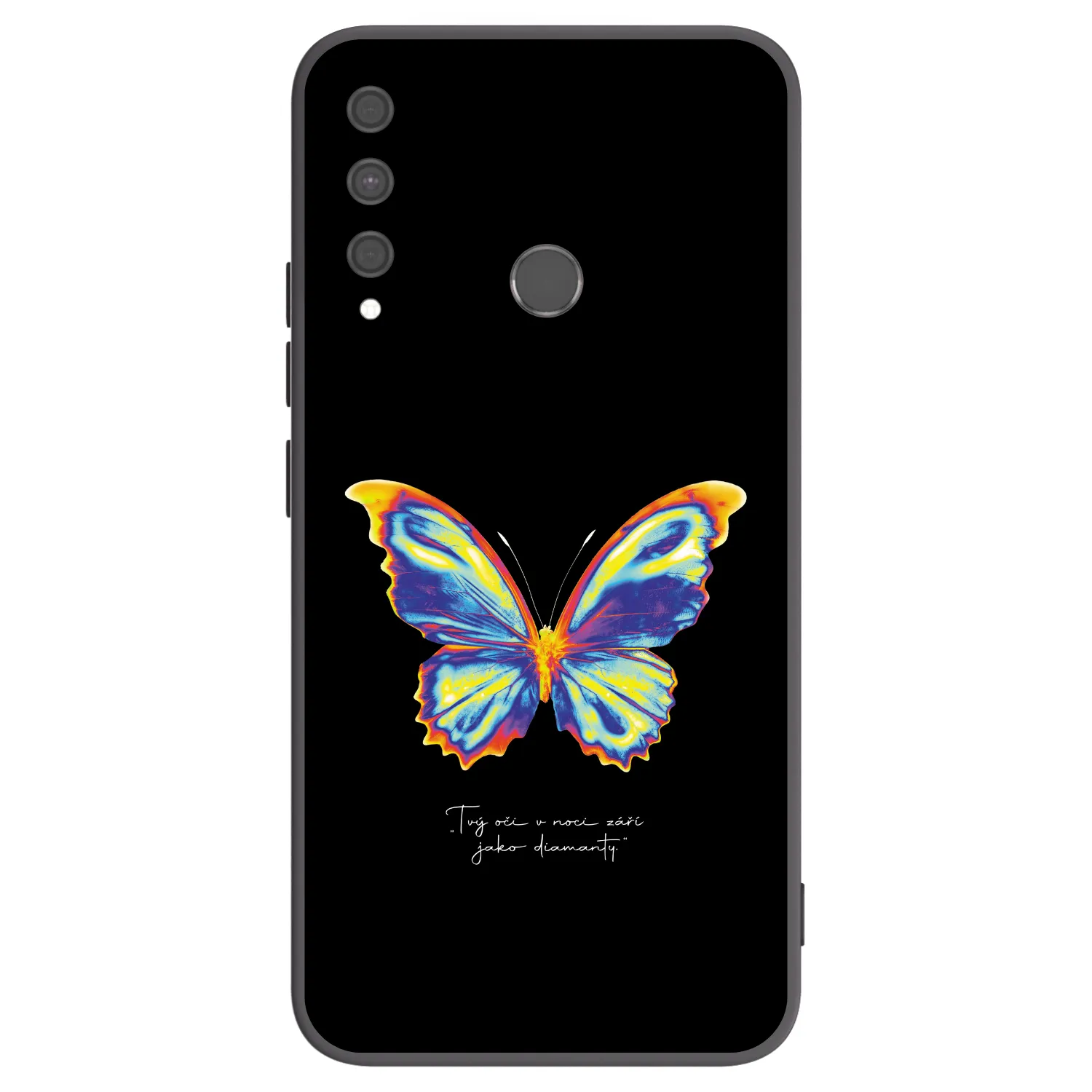 Picasee silikonski črni ovitek za Huawei P40 Lite E - Diamanty Black