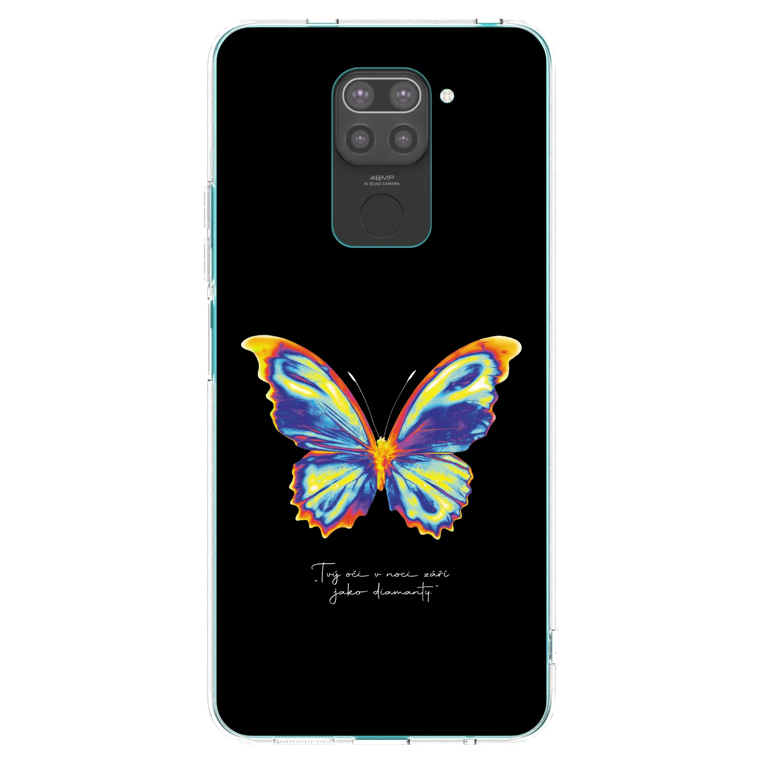 Picasee silikonski črni ovitek za Xiaomi Redmi Note 9 - Diamanty Black