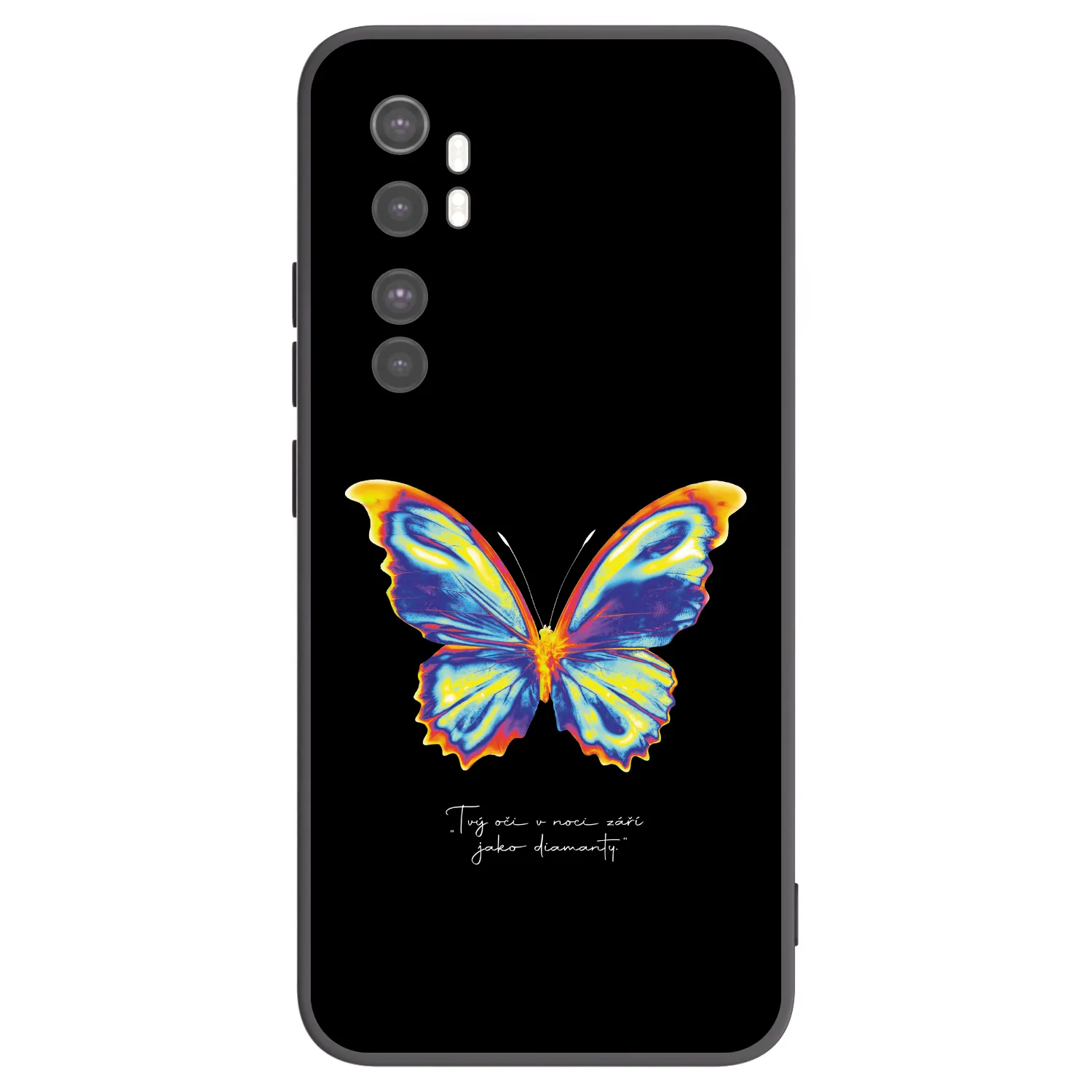 Picasee silikonski črni ovitek za Xiaomi Mi Note 10 Lite - Diamanty Black