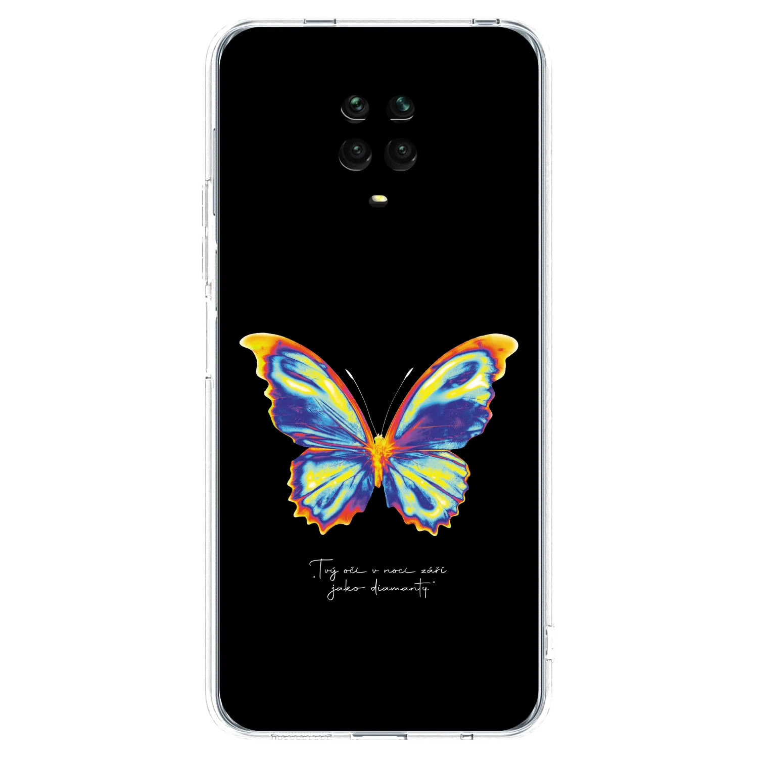 Picasee silikonski prozorni ovitek za Xiaomi Redmi Note 9S - Diamanty Black
