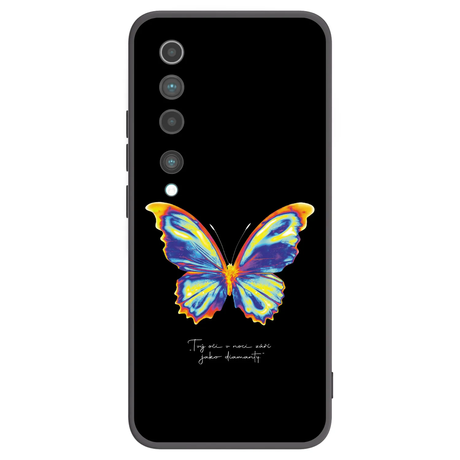 Picasee silikonski črni ovitek za Xiaomi Mi 10 - Diamanty Black