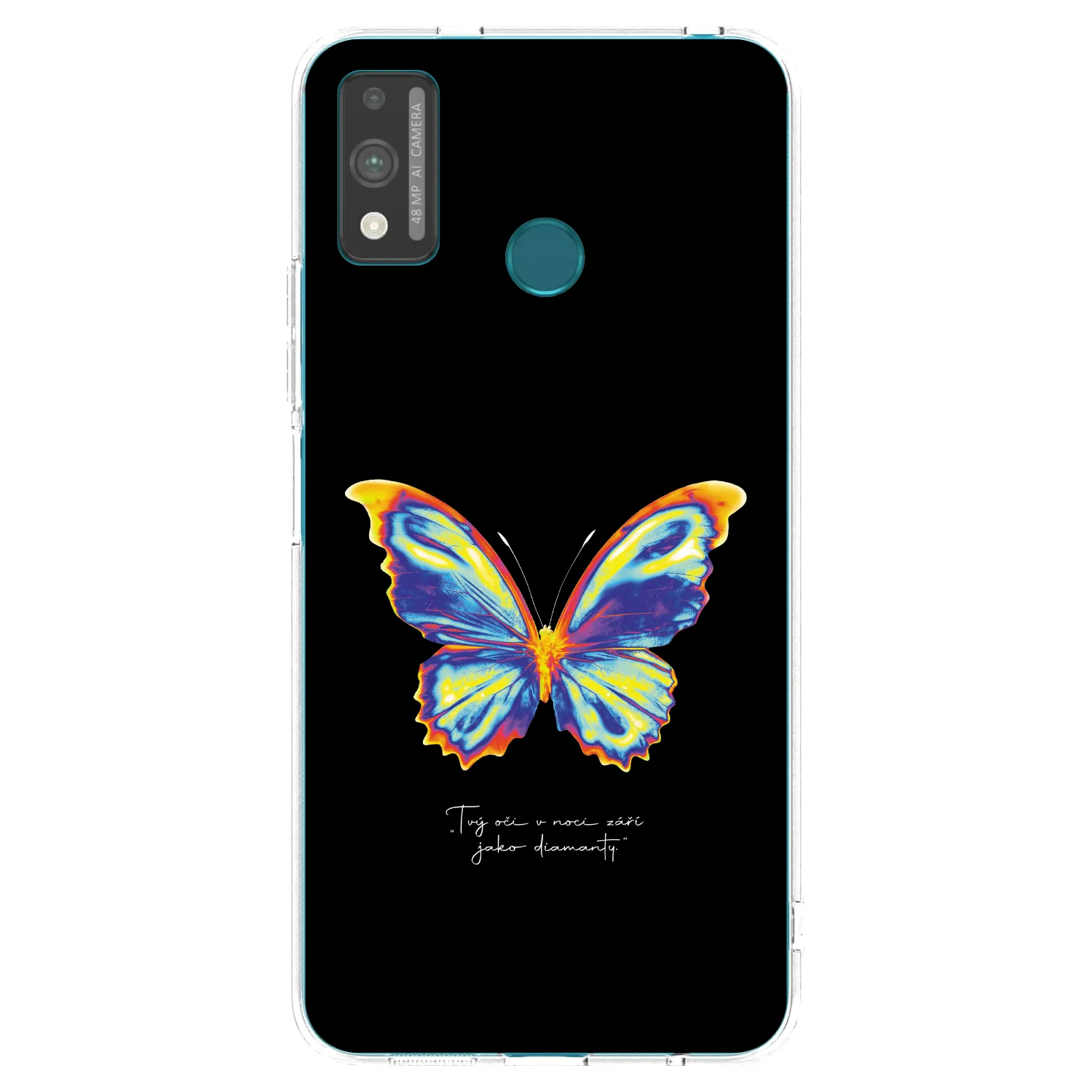Picasee silikonski prozorni ovitek za Honor 9X Lite - Diamanty Black