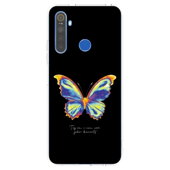 Picasee silikonski prozorni ovitek za Realme 5 - Diamanty Black