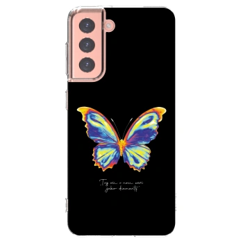 Picasee silikonski prozorni ovitek za Samsung Galaxy S21 5G G991B - Diamanty Black