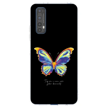 Picasee silikonski prozorni ovitek za Realme 7 - Diamanty Black