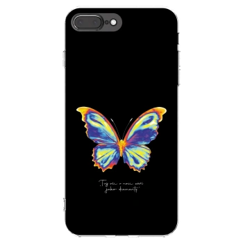 Picasee silikonski prozorni ovitek za Apple iPhone 7 Plus - Diamanty Black