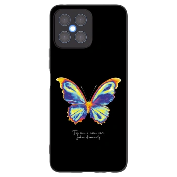 Picasee silikonski črni ovitek za Honor X8 4G - Diamanty Black