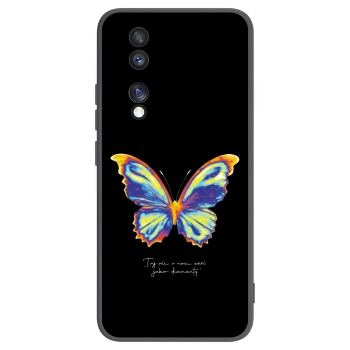 Picasee silikonski črni ovitek za Honor 70 - Diamanty Black